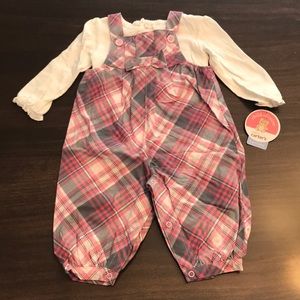 Plaid Overalls for Infant Girl